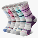Anlisim Merino Wool Hiking Socks for Women Thermal Winter Warm Boot Work Cushion Socks 5 Pairs