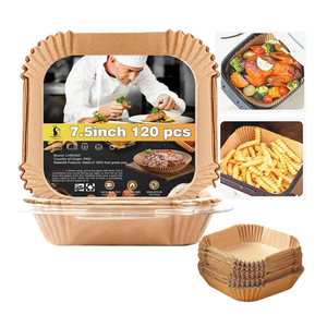 4 qt Air Fryer Liners, Chefman Air Fryer Liners, Disposable 4qt Air Fryer Liner for Chefman TurboX 4in1& 4.5 QT Cuisinart Airfryer, Nonstick Parchment Paper for Frying, Baking Unbleached(120Pcs)