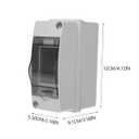 Distribution Protection Box, 2 Way Outdoor Electrical Box with Transparent Cover IP65 Ideal for Wall Circuit Breaker Indoor and Outdoor Use (White)