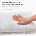 Feather Throw Pillow Inserts Set of 4, Soft Fluffy Square 22 x 22 Inches Decorative Pillow Insert, Feather and Down Euro Pillows for Bed, Couch and Cushion