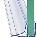 Frameless Shower Door Bottom Seal Shower Sweep with Drip Rail for 3/16-Inch Glass,36-Inch Long, Vinyl, Clear