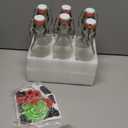 6 Pack 8.5oz Flip Top Glass Bottles,8.5oz swing top glass bottles with airtight lids for Home Brewing,2nd Fermentation,Kombucha,Kefir,Vanilla Extract,Juice,Tea,Beverages,Soda,Oils,Vinegar,Limoncello