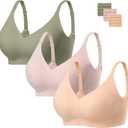 habibee Bra for Women No Underwire Comfort Seamless Bras Push Up Wireless Bras Full Coverage Bralettes, Bra Extender (M)