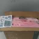 DUMOS 54-inch Indoor Cat Tree Tower Multi-Level Pet House for Large Cats with 2 Condos, Scratching Posts, Round Platform, Small Ladder, and Toys, Pink