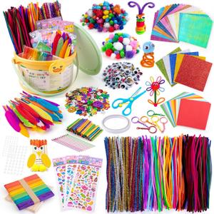 Sundaymot Kids Arts and Crafts Set 2000+ Piece DIY Craft Supplies Kit with Assorted Accessories for Boys & Girls Ages 6-12, School Classroom Projects, Gifts for Boys and Girls., One Size