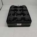12 Cell Round Nursery Pot Trays Thickened Durable Seedling Pots Shuttle Carrying Trays for Holding 4 Inch Nursery Pots (16.85" 12.6", Pack of 20) (Black)
