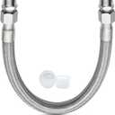 Industrial Grade Compressor Jumper Hose 1/2" NPT compressor jumper hose Male x 20" Length, 450 PSI &750F High Temp & Pressure Resistance for Compressed Air SystemsMade of 304 stainless steel