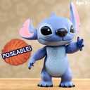 Disney Stitch Live-Action Larger Than Life 14-inch Vinyl Figure, Articulated Toy for Play or Display, Poseable Figurine, Kids Toys for Ages 3 Up by Just Play