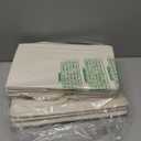 StorageWorks Storage Bins with Lids, Decorative Storage Boxes with Lid and PU Handles, Foldable Storage Baskets for Closet, Shelves, Stackable, Ivory, Medium, 3-Pack