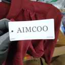 Aimcoo Women's Business Casual Blouses Ruffle V Neck Work Dressy Shirts Long Sleeve Top Size S