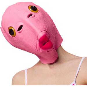 Pink Fish Mask Funny Latex Full Head Realistic Masks Fancy Dress for Halloween Carnival Costume Party