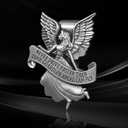Guardian Angel Car Visor Clip, St. Christopher Medal for Car, Car Accessories Safety Gifts for New Drivers Teens Boys Parent Family Friends, New Car Gifts (Guardian Angle-1)