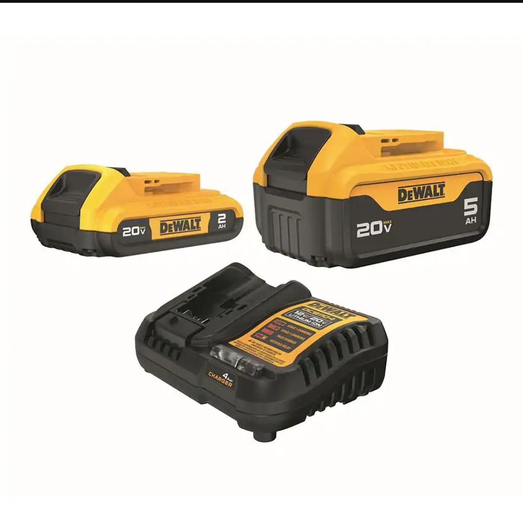 20V MAX Lithium-Ion Battery Kit with 5.0Ah and 2.0Ah Battery and Charger