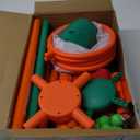 Shooting Games Toys for Age 5 6 7 8 9 10+ Year Old Boys, Kids Toy Sports & Outdoor Game with Moving Shooting Target & 2 Popper Air Toy Guns & 24 Foam Balls, Gifts for Boys and Girls