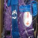 IDAODAN Electric Balloon Pump, Portable Electric Balloon Blower Machine Balloon Air Pump Dual Nozzle Rose Red 110V 600W Balloon Inflator for Party Decorations (Purple Blue)