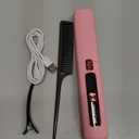 Cordless Hair Straightener and Curler 2 in 1 Mini Lightweight and Small USB Rechargeable with 4500mAh Battery 10s Fast Heating Portable Ceramic Flat Iron for Travel (Pink)