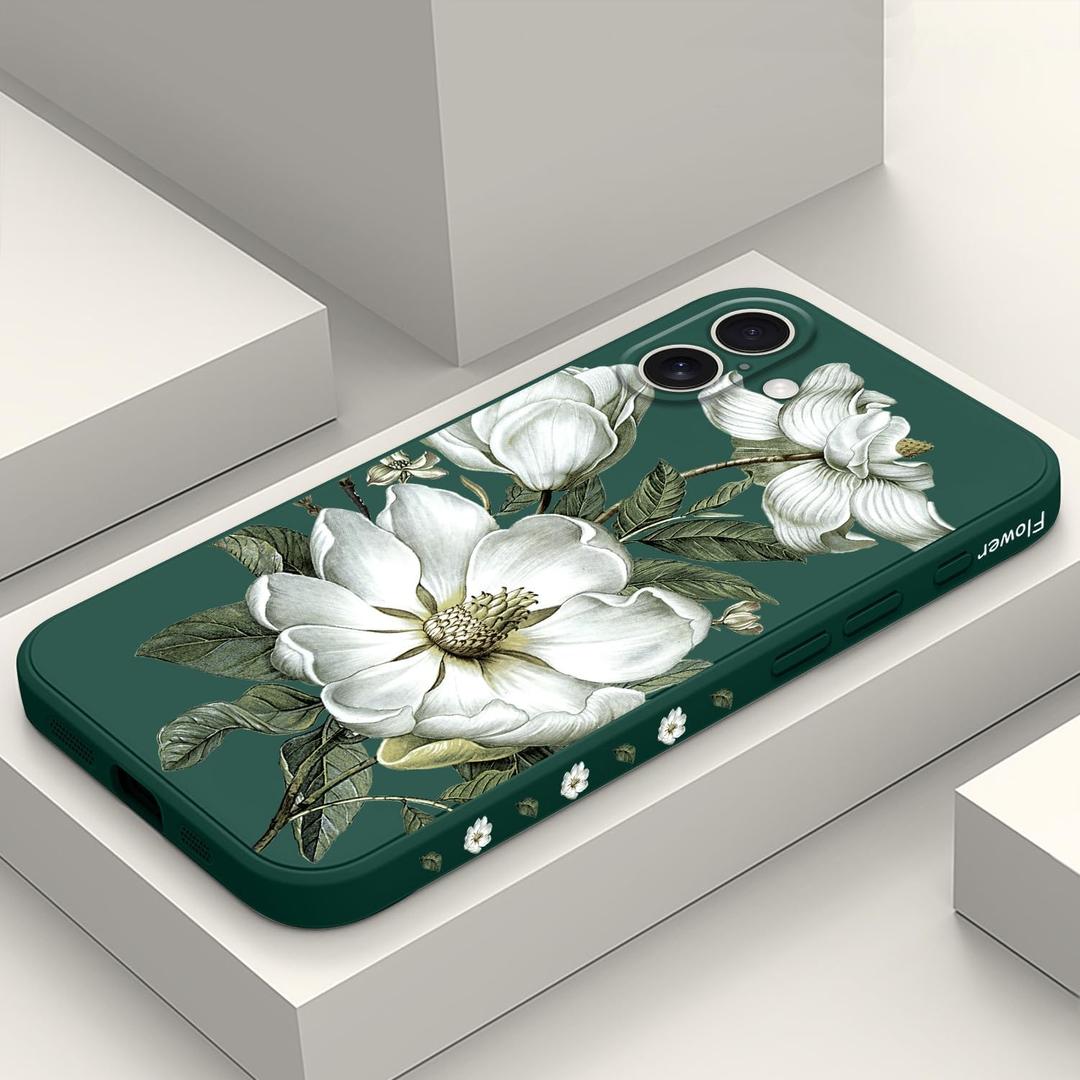 for iPhone 16 Plus Case Anti Scratch Microfiber Lining Phone Cover Silicone Ultra Slim Case for iPhone 16 Plus 6.7 inch-Cotton Green