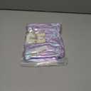 Hiroyuki Iridescent Makeup Bag, 14 inches Cosmetic Bag, Large Capacity Travel Pouch (Face, purple)