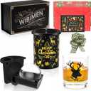 Clear Ice Cube Maker with Whiskey Glasses & Luxury Box - 2.5" Ball - Crystal Clear Ball Ice Cube Tray for Whiskey, Perfect Christmas/Bourbon Gifts for Mens/Dad/Husband/Him/Grandpa