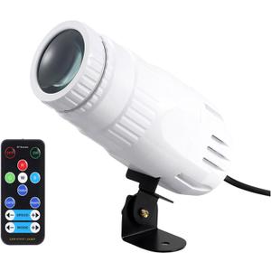 Lixada Pinspot LED DJ Effect Light, Mini RGBW LED Beam Spot Lights, Pinspot Light with Remote Spotlight Stage Effect Lighting for DJ Disco Party Bar Club Show Wedding (White)