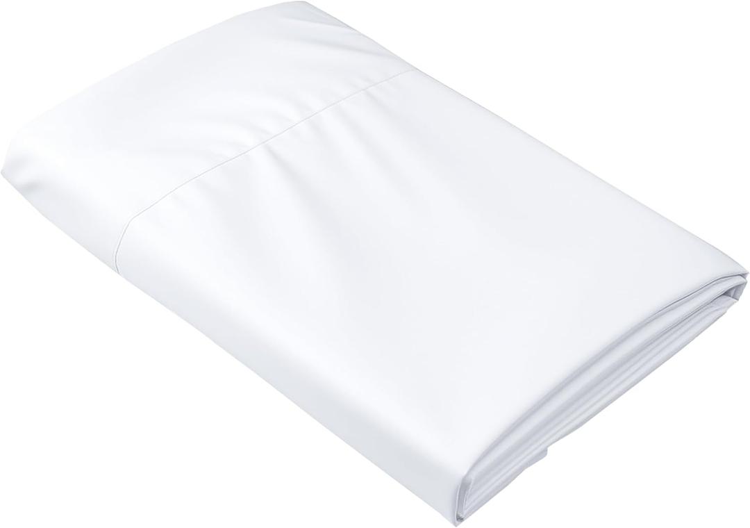 HBHLFZ Twin XL Flat Sheet - Ultra Soft Polyester Top Sheet - Hotel Quality Bed Sheets - Comfortable Wrinkle-Free - Easy to Care for - 1 Twin XL Flat Sheet OnlyTwin XLWhite