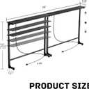 Adjustable Height Narrow Sofa Table with Built-in Power Outlets, 78" Long Console Table Behind Couch Table with Charging Station Skinny Entryway Table for Living Room & Hallway (Black), 78IN