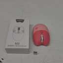 Lomiluskr Cute Bunny Wireless Mouse, Lightweight Soundless Mice, 2.4G Wireless Mice, Candy Colors, Kawaii Rabbit Mouse for Girls and Kids (Beige Bunny)