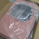 Airtight Pet Food Container, Collapsible Dog Food Storage Container 17-20 lb with Castors, Plastic Dog Food Bin with Pet Food Scoop & Measuring Cup for Dry Food Storage(red)