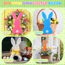 12 Pcs 12'' 3D Large Sponge Easter Decoration, Colorful Bunny Signs DIY Rabbit Craft for Basket Buckets Decor Spring Easter Party Wall Home Office Wreath Lawn Indoor Outdoor Decor Supplies