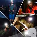 LED Beanie with Light, 3 Adjustable Modes Headlamp Beanie Hat, Removable Rechargeable USB with Night Strobing for Outdoor Running, Camping, Hiking, Fishing, Christmas Gift for Men Women (Gray)