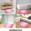 OLANLY Bathroom Rug Mat 24x16, Extra Soft and Absorbent Microfiber Bath Rugs, Non-Slip Plush Shaggy Bath Carpet, Machine Wash Dry, Bath Mats for Bathroom Floor, Tub and Shower, Pink
