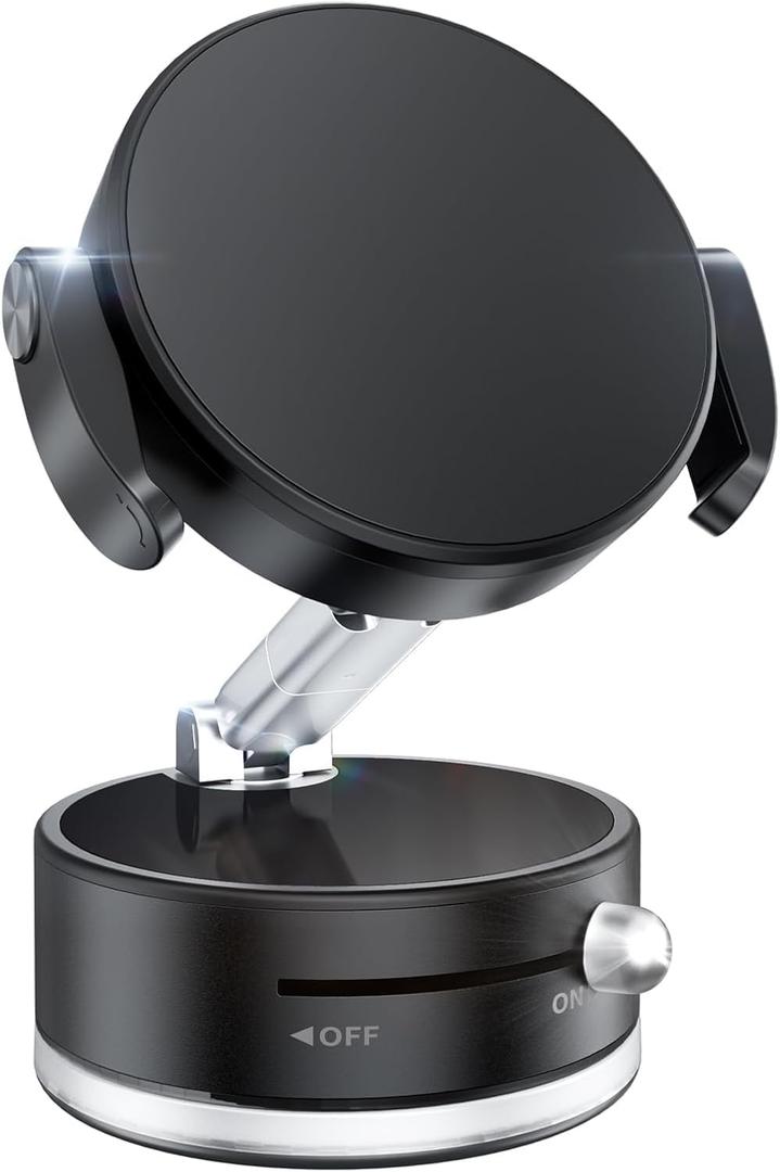 Magnetic Car Phone Holder with Strong Suction Cup, Universal 360 Dashboard Cell Phone Mount for iPhone 16 Pro Max, Magsafe Accessories, Car Mount for iPhone, Car Accessories for Women & Men, Trucks