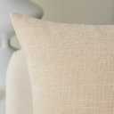 Kevin Textile Farmhouse Faux Linen Decorative Throw Pillow Case Cushion Cover Pillowcase for Sofa 20 x 20 Inch/50cm x 50cm, Set of 2, Cream Beige