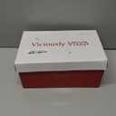 Viciously Vixen Women's Block High Heels Square Toe Heeled Sandals Ankle Strap Shoes 8