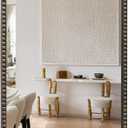 Arch Wall Mirror, 22" W x 55" H,Metal Beaded Frame Accent, Large Modern MirrorAntique Black