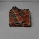 AQOTHES Plaid Fall Tablecloth Thanksgiving Rectangle 60x104 Inch, Rust Orange Table Cloths Autumn Decorations, Polyester Fabric Table Cover for Harvest Party Dining Farmhouse Kitchen Decor