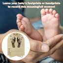 Heartfelt Baby Announcement Sign & Hello World Newborn Sign with Mess-Free Ink Pad for Hand & Footprints, Welcome Plaque & Baby Shower Stand with Premium Wooden Ultrasound Picture Frame Keepsake