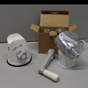 X Home Rotary Cheese Grater for Kitchen, Shredder with 3 Interchangeable Blades, Rotary Grater with Handle and Strong Suction Base, for Vegetables, Fruit, Nuts, Easy to Use and Clean, White