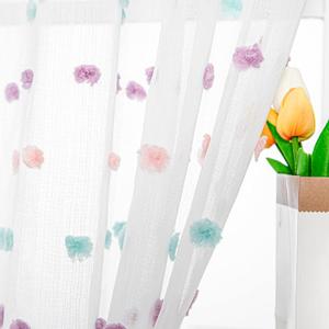 MYSKY HOME Rainbow Pom Pom Curtains for Living Room Light Filtering 84 Inch Long Bedroom Curtains for Nursery Girls Kids Room Rod Pocket Bohemian Voile Window Drapes 52 x 84 inch 2 Panels MYSKY HOME Rainbow Pom Pom Curtains for Living Room Light Filtering 84 Inch Long Bedroom Curtains for Nursery Girls Kids Room Rod Pocket Bohemian Voile Window Drapes 52 x 84 inch 2 Panels
