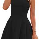 PRETTYGARDEN Summer Dresses for Women 2026 Elegant Classy Spring A Line Business Casual Work Graduation Cocktail Short Dress (Black, S)