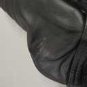 Men’s Leather Motorcycle Jacket, Distressed Biker Riding Jacket with Armor Pockets, Removable Liner (Black), Large