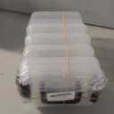 Teyyvn Plastic Mini Latch Box, Storage Bin with Locking Lids(Pack of 4, 2 L, Clear)