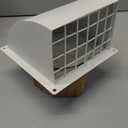 4 Inch Dryer Vent Cover Outside, HG Power Metal Exterior Vent Cover with Removable Screen & Cushioned Non-Return Flap, Air Wall Vent for House, Range Hood, AC, Opening Diameter: 3.81" White