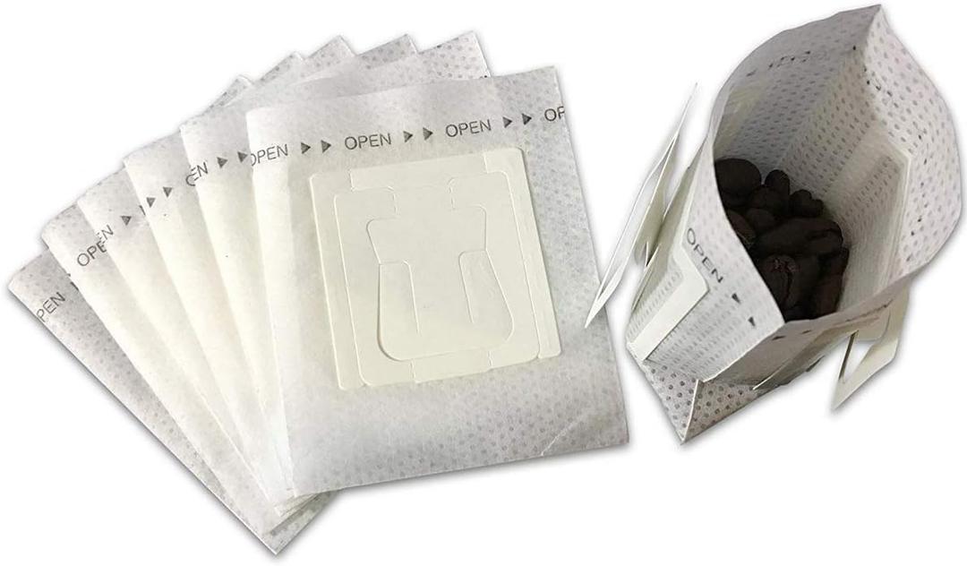 100Pcs Portable Coffee Filter Paper Hanging Ear Drip Coffee Bag Single Serve Disposable Drip Coffee Filter Perfect for Travel, Camping, Home, Office 100Pcs Portable Coffee Filter Paper Hanging Ear Drip Coffee Bag Single Serve Disposable Drip Coffee Filter Perfect for Travel, Camping, Home, Office