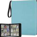 GERMUN 9 Pocket Card Binder, Premium Zip Trading Card Binder, 720 Double Sided Pocket PU Card Collection Binder, Collector Card Album, Card Folder for MTG, TCG, Sports Cards, Game Cards (Lake Blue)