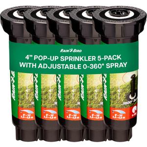 Rain Bird 1804 Spray Head with 15van Nozzle; 0 to 360 Adjustable; 15' Radius (Pack of 5)