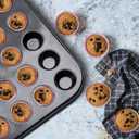 2 Pack 48 Cup Heavy Duty Steel Nonstick Mini Muffin Pan, Black 48 Mini Small Tiny Cups, Cupcake Baking Pan Molds for Dishwasher Oven