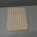 jinchan Striped Kitchen Curtains and Valance Set 24 Inch Tier Curtains Natural Ticking Stripe Linen Small Drapes Pinstripe for Cafe Living Room Bathroom Farmhouse 3 Pieces Set Rod Pocket Beige (26"W x 24"L (Pack of 3))