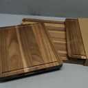 Acacia Wood Cutting Boards Set with Juice Groove & Handles for Kitchen 3-Piece Charcuterie Chopping Board for Meat Cheese Fruits Vegetables