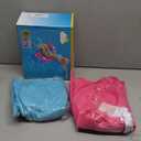 Inflatable Pool Float Chair, 2 Pack Adult Pool Chair Lounge Floats W/Dual Cup Holder & Backrest, Comfort Mesh Seat, Floating Lake Raft Water Chair Lounger for Swimming Beach Summer Outdoor (Pink & Blue)